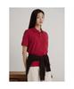 Binpolmen [Essential] Pique Collared Short Sleeve T-Shirt Red