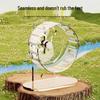 Super Silent Hamster Running Wheel Toy - Large Size Golden Hamster Exercise Ball with Stand for Cage Landscaping.
