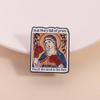 Hail Mary Full of Grace Punch the Devil In the Face Enamel Pin Virgin Mary Donning Boxing Gloves Catholic Badge Jewelry Gifts