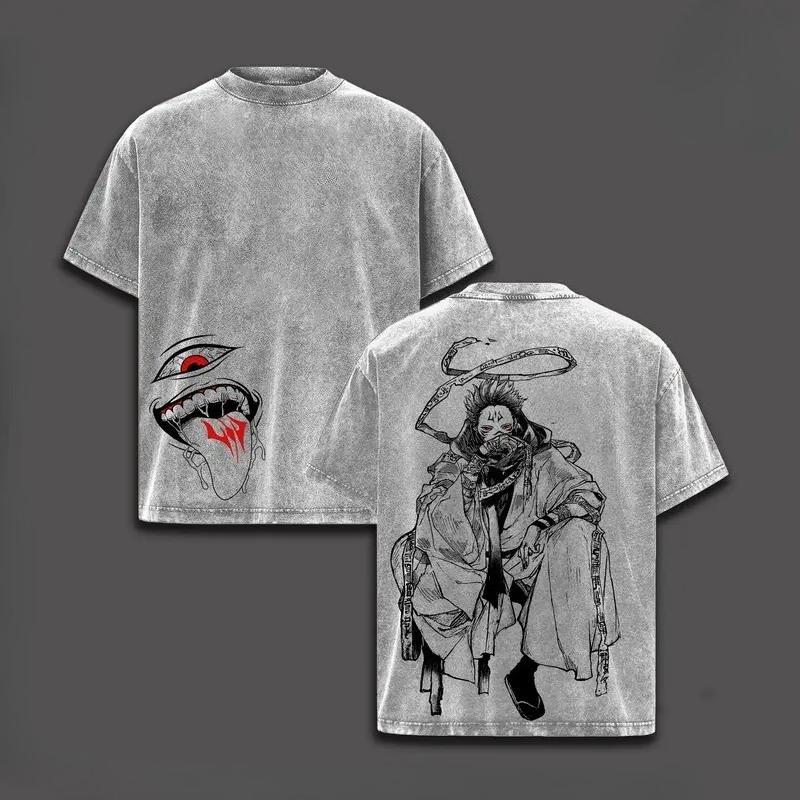 

Anime Jujutsu Kaisen Mahito Printed Tee Men Women Washed Cotton T-shirts Short Sleeve Vintage T Shirt Harajuku Oversized Tshirt XXL