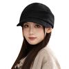 Vše ladí Vlněný Plisovaný Teplý Baret pro Dámský Podzim a Zimu Nový Ležérní Větruodolný Jezdecký Klobouk Zvýrazňující Obličej Zvýrazňující Klobouk Newsboy