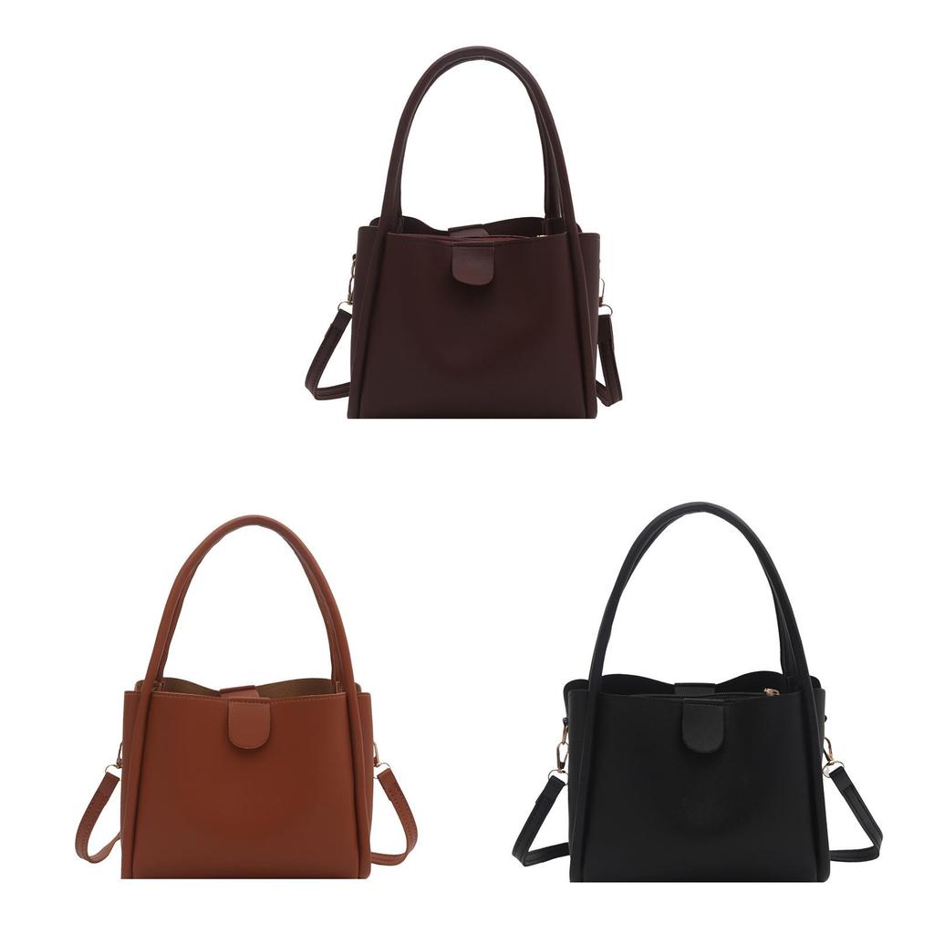 Pu Water Bucket Bag For Women With Large Capacity And Zipper Closure For Daily Use