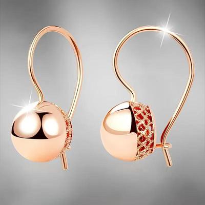Gold Ball Dangle Earrings for Women Costume Jewelry Fashion Accessories
