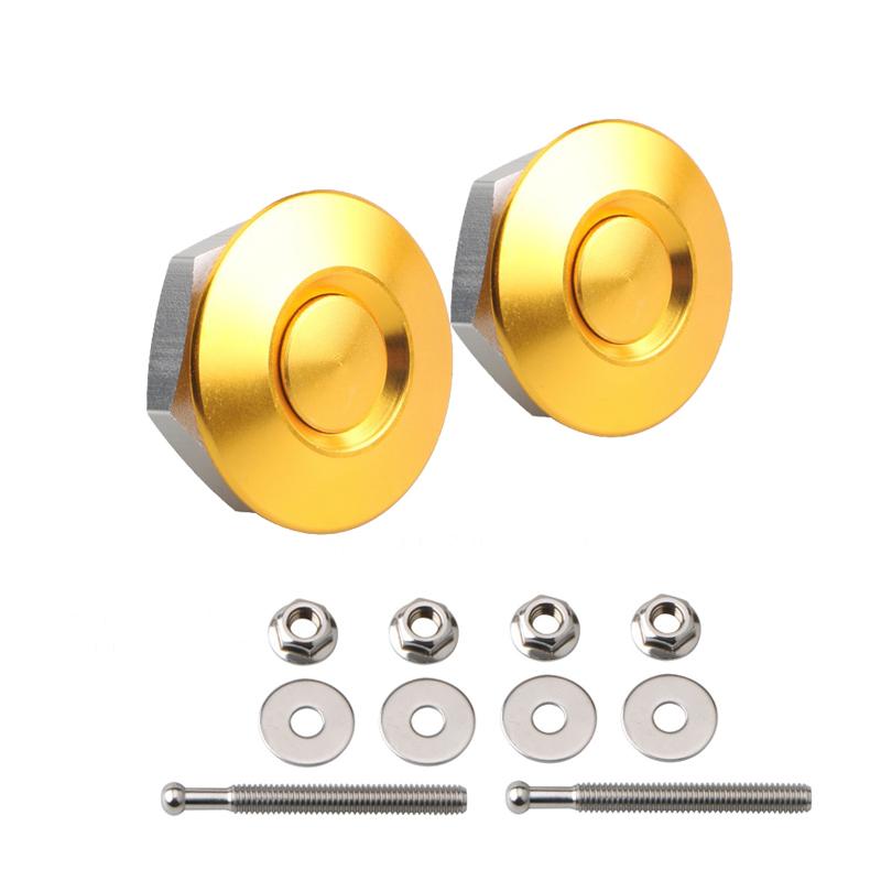 Universal Push Button Billet Quick Release Fasteners Set Racing Car Front Bumper Hood Pin Engine Bonnet Lock Latch Clip Body Kit