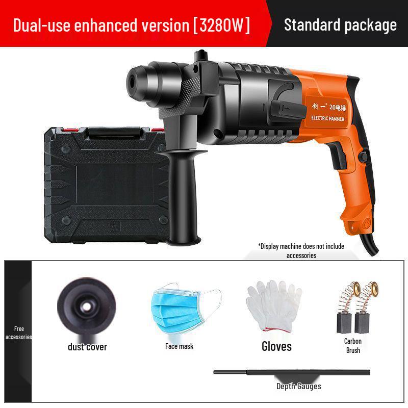 Compact High-Power Electric Impact Drill: Lightweight Dual-Use Hammer for Home & Industrial Use