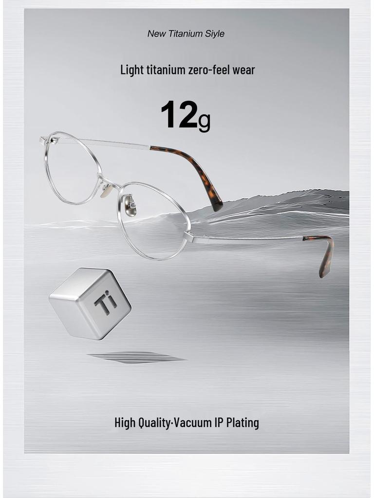 Old Money Retro Cat Eye Titanium Glasses for Women - Square/Round Face Myopia Frames (Style 30920)