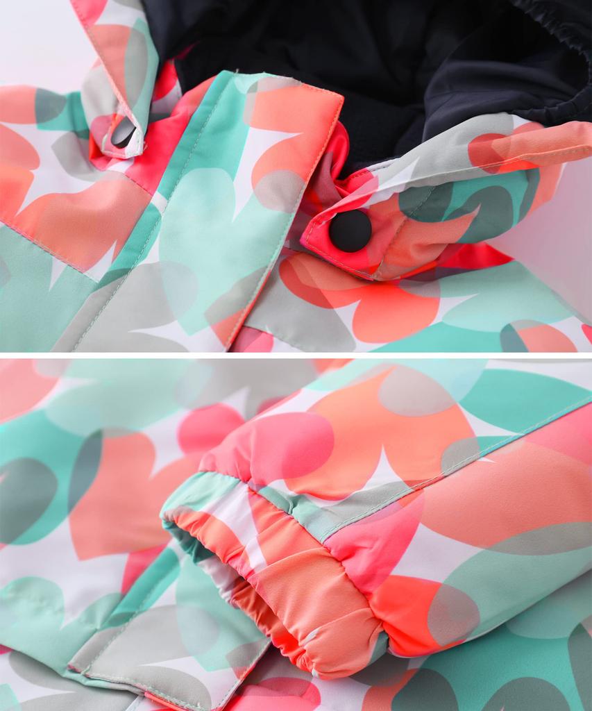 Hiheart Snowboard and Ski Adjustable Perfect for Snow Orange Size 120 Kids' Wear, One-Piece Jumpsuit, Size, Waterproof, Warm, Play, Heart,