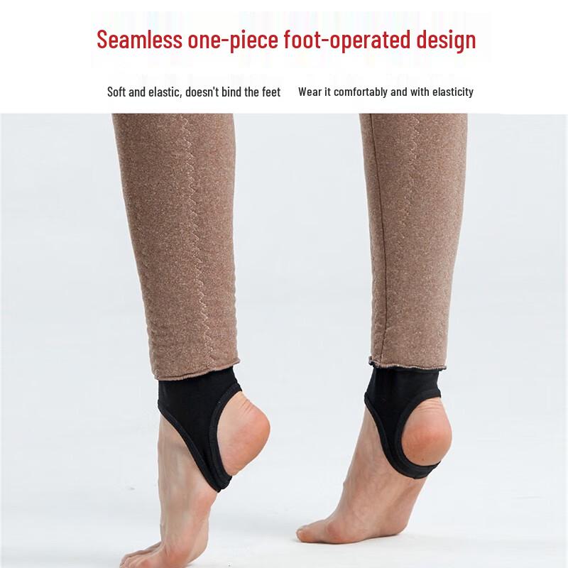 Langsha Women's High-Waist Thickened Wool Thermal Leggings