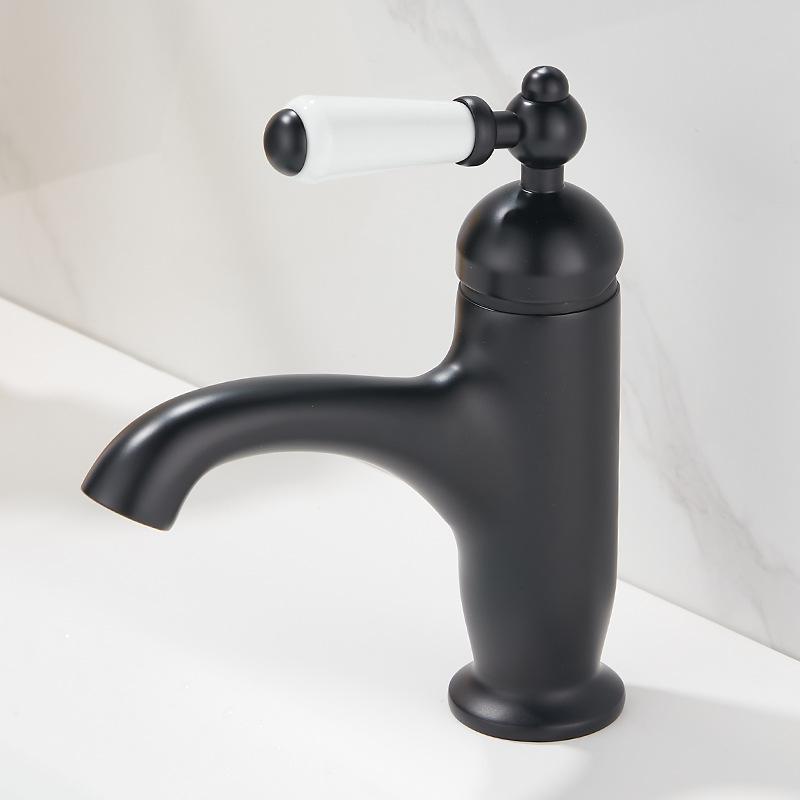 Brush Gold Basin Faucet Chrome Hot and Cold Mixers Antique Wash Basin Faucet Taps Ceramic handle Black Basin Faucets