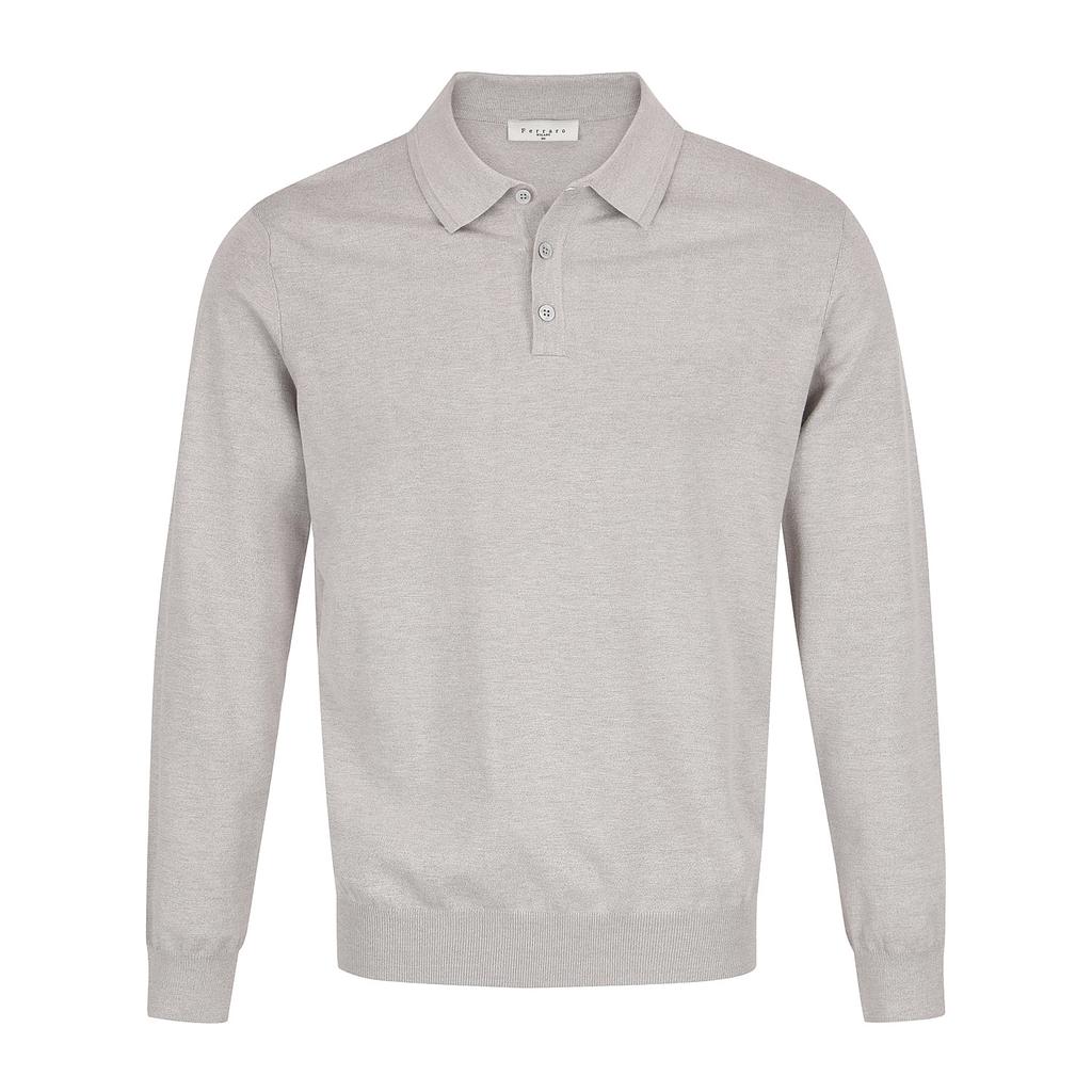 FERRAROMILANO Basic Collared Knit L/Grey (Am0Gtsy10132)