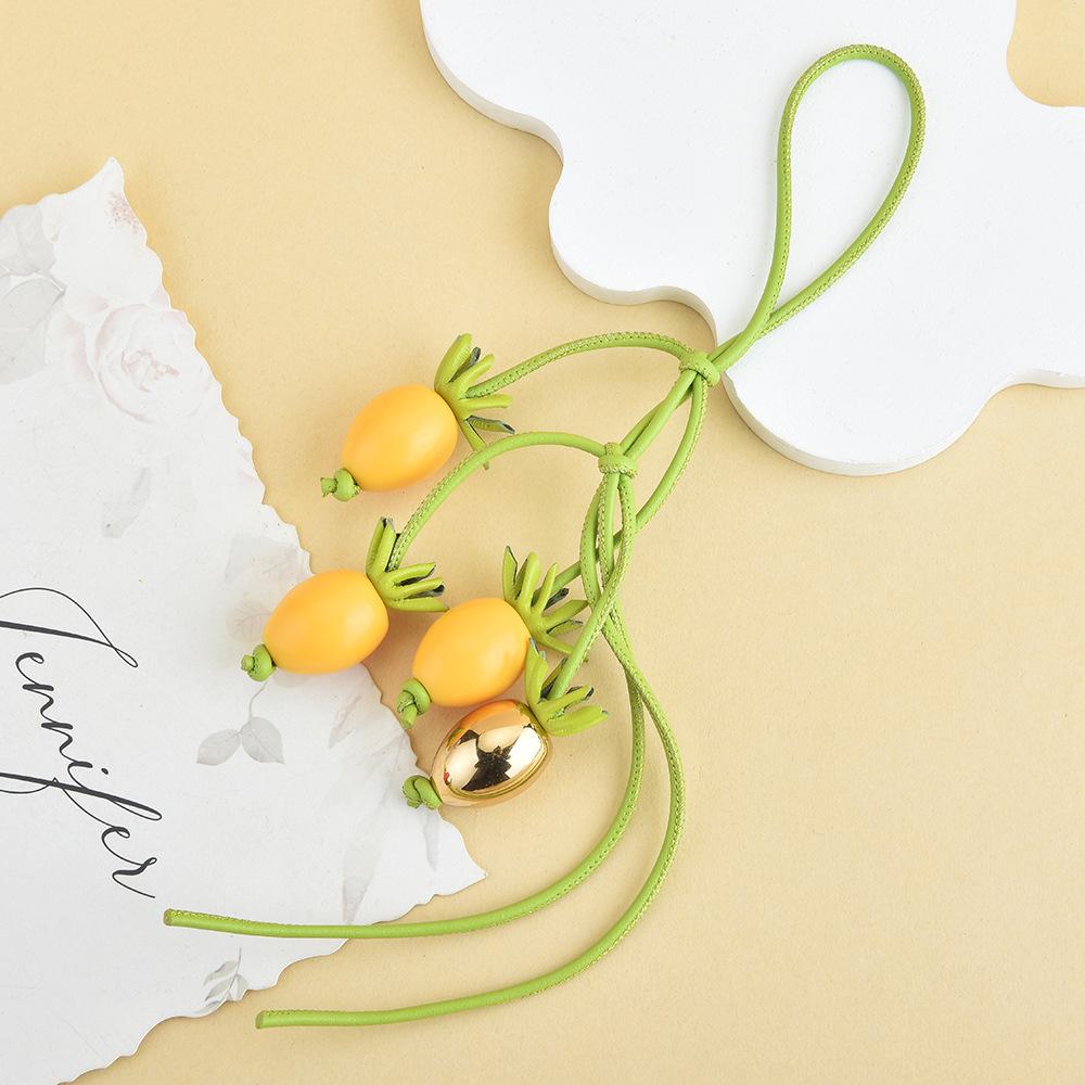 Bag Pendant Handmade Lotus Pod Flower Persimmon Ruyi Messenger Bag Pendant Leather Pendant Women