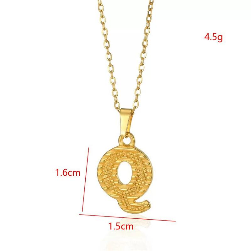 Stainless Steel Initial Necklaces For Women Men Gold Color Letter Necklace Pendant Jewelry Male Female Neck Chain Birthday Gift