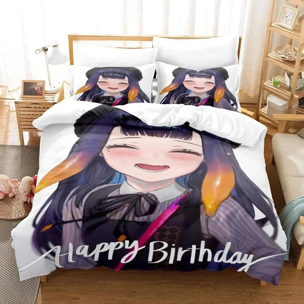 3D Ninomae Inanis holoEN Bedding Set Duvet Cover Sheet Printed Bed Set Pillowcase Bed Full Queen King Size Comforter Bedroom