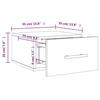 VidaXL Tables de chevet murales 2 pcs blanc brillant 35x35x20 cm 829873