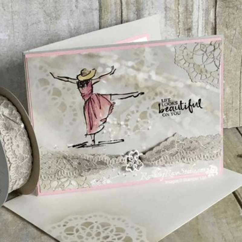 Metal Cutting Dies Dancing Girl and Stamp for DIY Scrapbooking Photo Album Decorative Embossing