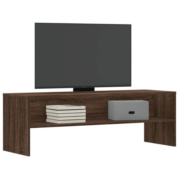 VidaXL Meuble TV chêne marron 120x40x40 cm bois d'ingénierie, support TV, buffet TV, meuble multimédia, banc TV, armoire 835566