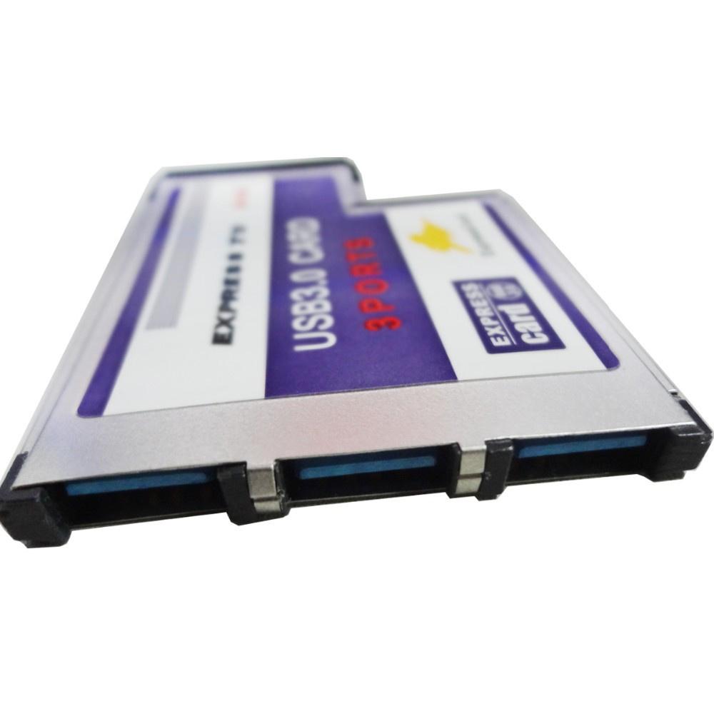 Express Card Expresscard 54mm To 3 Port USB3.0 Adapter For Laptop FL1100 Chipset