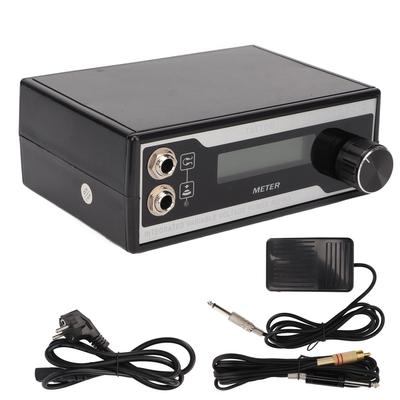 Tattoo Power Supply Kit Digital LED Screen Real Time Voltage Display with Foot Pedal Clip Cord