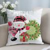 Throw Pillow Case Single Side Printing Protective Bright Color Useful Office Sofa Couch Throw Pillow Case Christmas Decoration