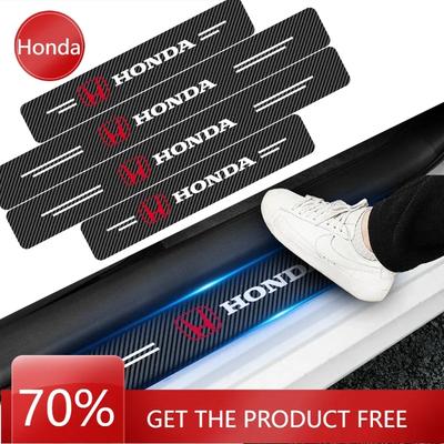 Car Hot XR Car Door Plate Carbon Fiber Threshold Protector Sticker Decals For Honda Civic Accord Crider City XRV CRV HRV Inspi