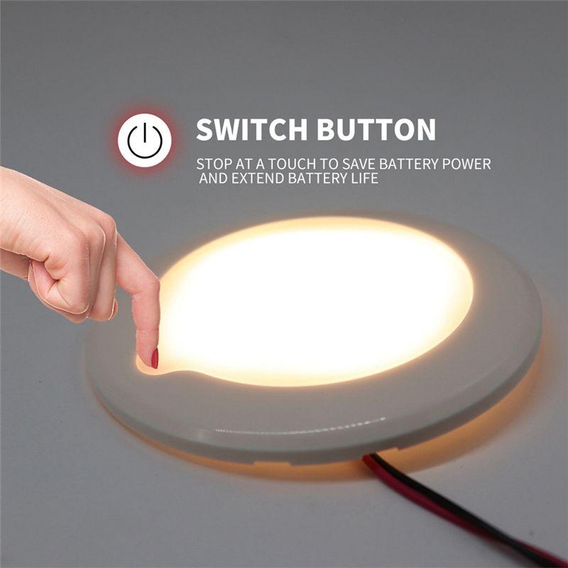 A20F-Boat Dimmable LED Ceiling Light With Touch Dimmer Switch Interior Down Lamp 9-30V Caravan Marine Interior Light