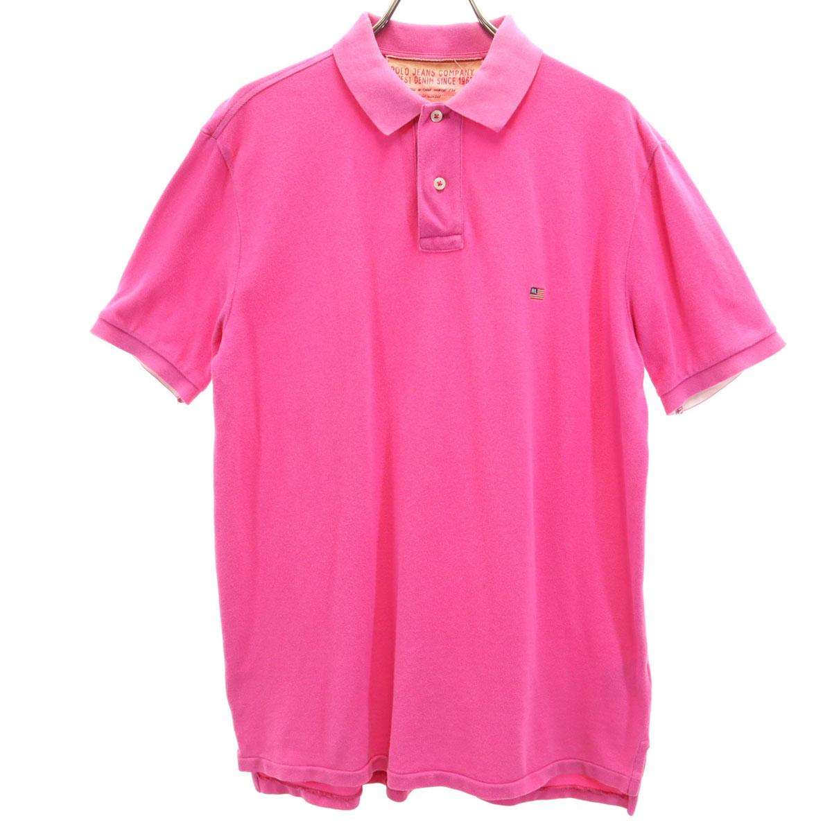

POLO JEANS COMPANY RALPH LAUREN Футболка поло с коротким рукавом M розовый Палевый Мужская Б/у