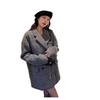 New 2026 Women's Grey Woolen Coat - Trendy, Thickened Short Jacket for Autumn/Winter
