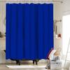 Classic Royal Blue Shower Curtain Washable Thicken Durable Polyester Fabric Set with Hooks, Weight Hem, 72 X 72 Inches, LHNT330-72