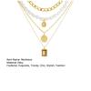 Multi-layer Necklace for Women 4-Layer Faux Pearl Beaded Necklace Golden Chain Necklace