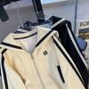 Women Suits Sets Cotton Large Size Pants Thickened Sweaters Coat Top Longs Pants Two-piece Oversize 2PC Suit