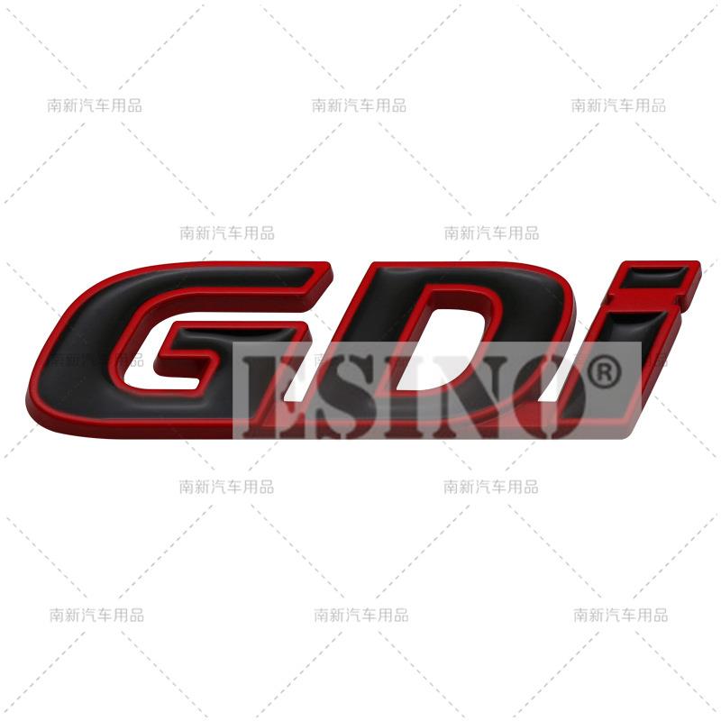 Car Trunk Zinc Alloy Adhesive Badge 3D GDi Emblem Rear Body Tailgate Adhesive Badge for Hyundai Sonata IX35 Tucson Elantra R1