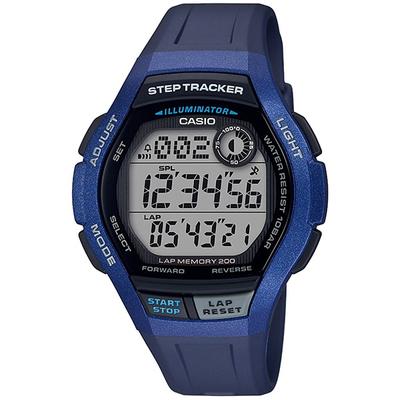 WS-2000H-2AJH [SPORTS GEAR] Runde Uhr Blau Harz Digital
