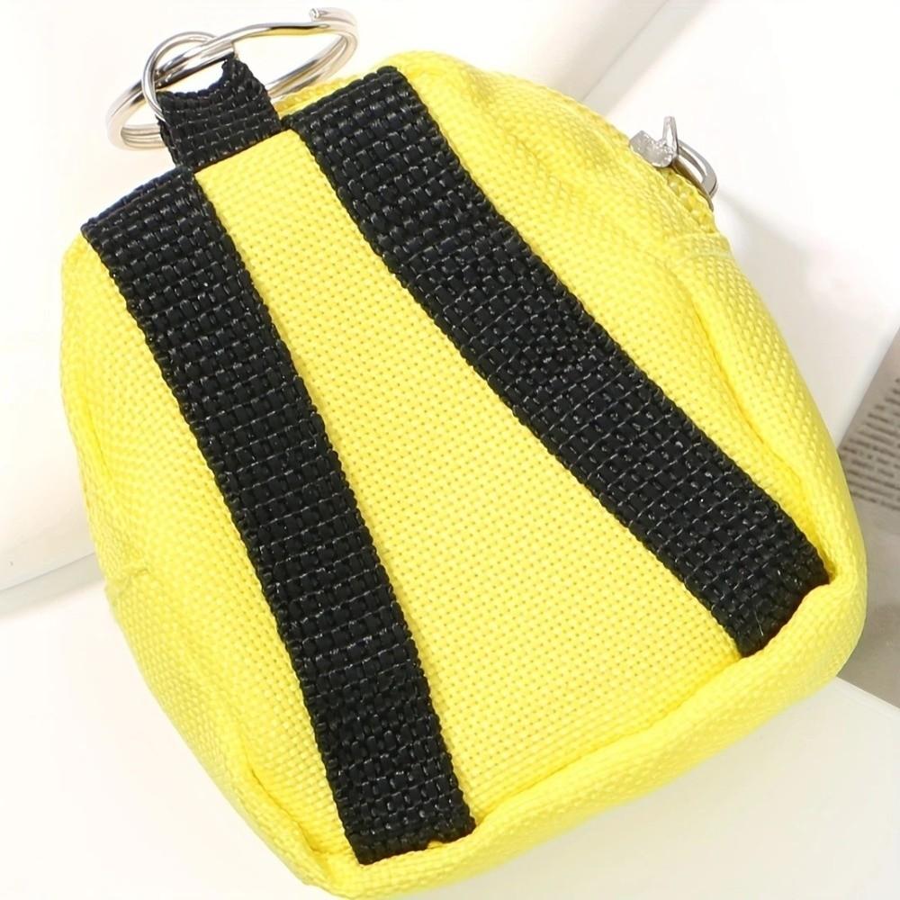 Metal Key Ring Zipper Coin Pouch Nylon Keychain Pouch New Mini Storage Bag Key Organizer