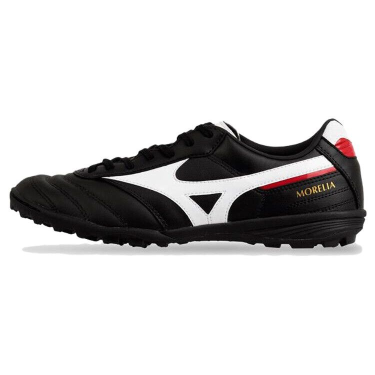 Mizuno Morelia Series Round Toe Lace-Up TF (Rubber Studs) Slip-Resistant Durable Soccer Shoes Men Soccer Shoes Black Q1GB160001
