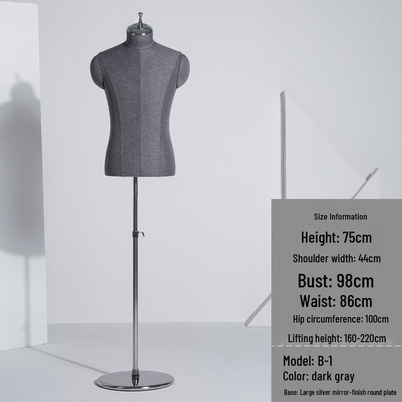 Luxury Men's Suit Mannequin Display Rack for Formal Wear Stores