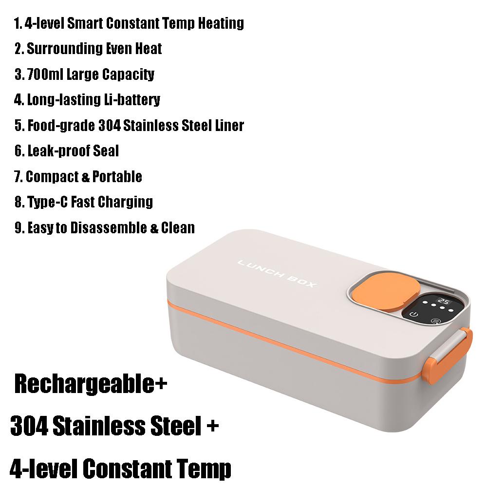 700ml/900ml Heiz-Lunchbox Wasserfreie Elektrische Speisenwärmer für 700ml/900ml Mittagessen