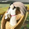 Akvárium Plovoucí Loď Ozdoba Retro Čínský Básník Li Bai Figurka Miniatura Socha Starověkého Básníka pro Akvárium Mikro Krajiny Dekorace