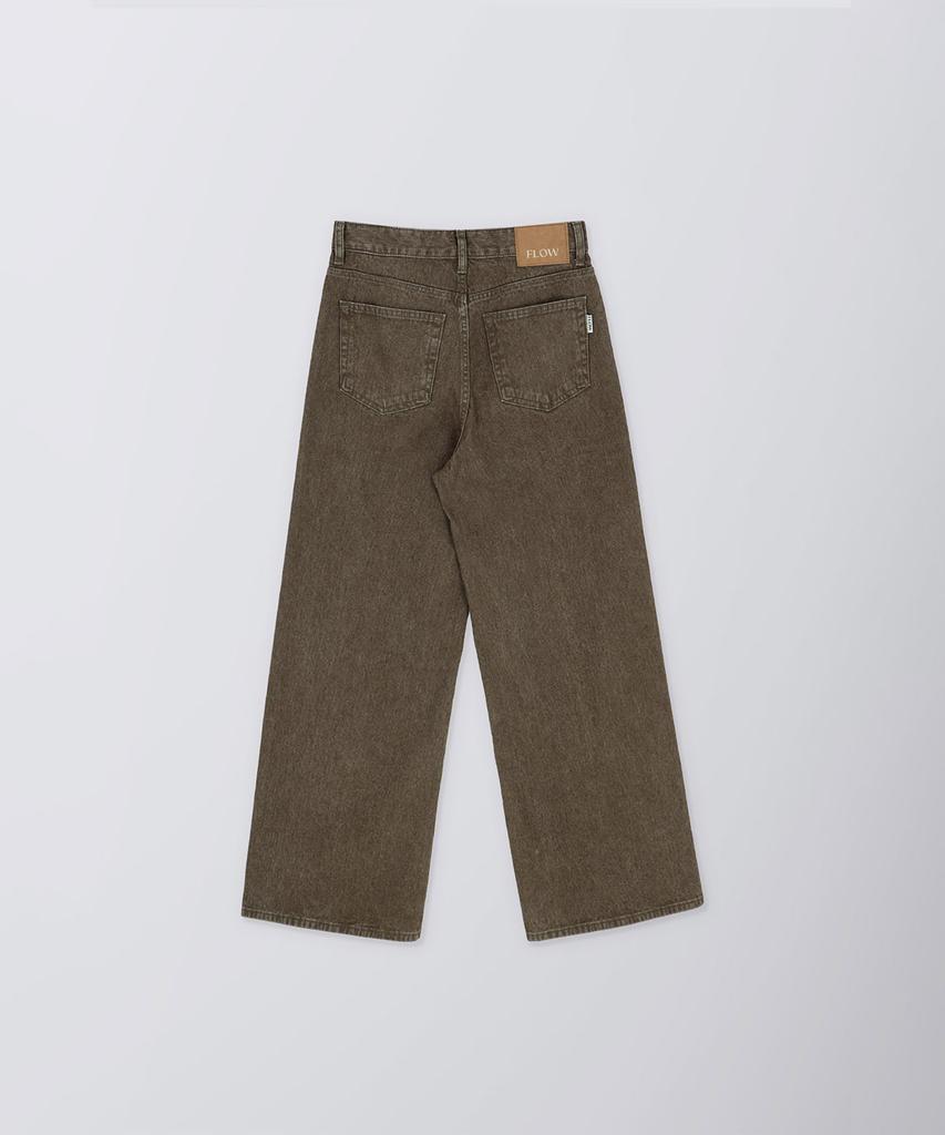 Peulloujin Pig Ribbed Wide Jeans_Cocoa_Ffc3Dn019