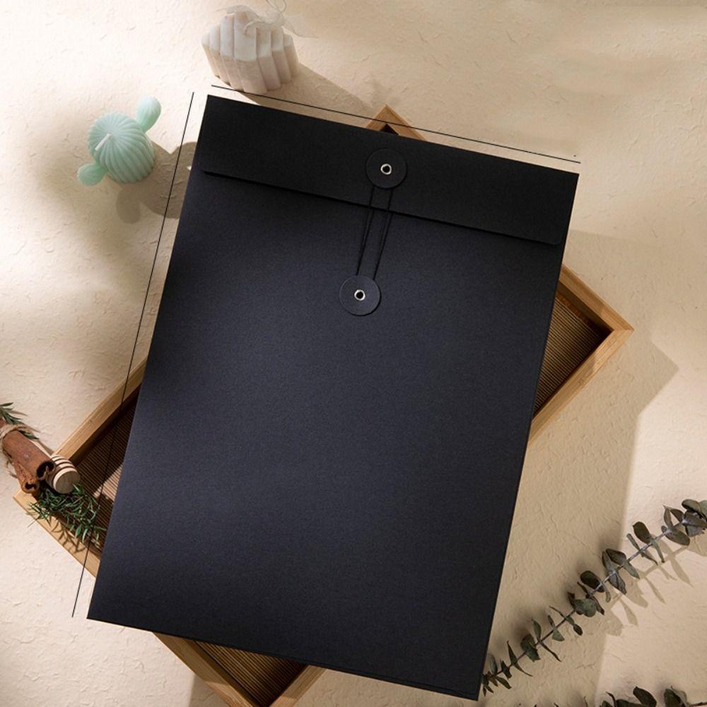 with String Tie Closure Clasp Vintage Brown Envelopes Simple Archive Bag  Decoration Gift