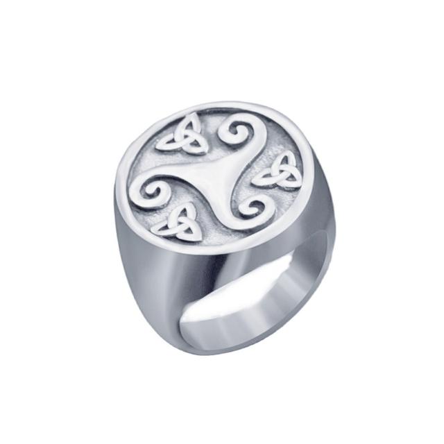 Chevalière runique viking vintage bagues scandinaves pour hommes bijoux amulette punk nordique dominateur