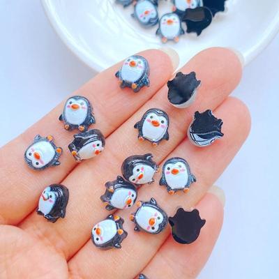 50 buc Mini 9mm rășină Pinguin Series Figurine cu spate plat din piatră DIY pentru nuntă Album de însemnări Accesorii pentru manichiură