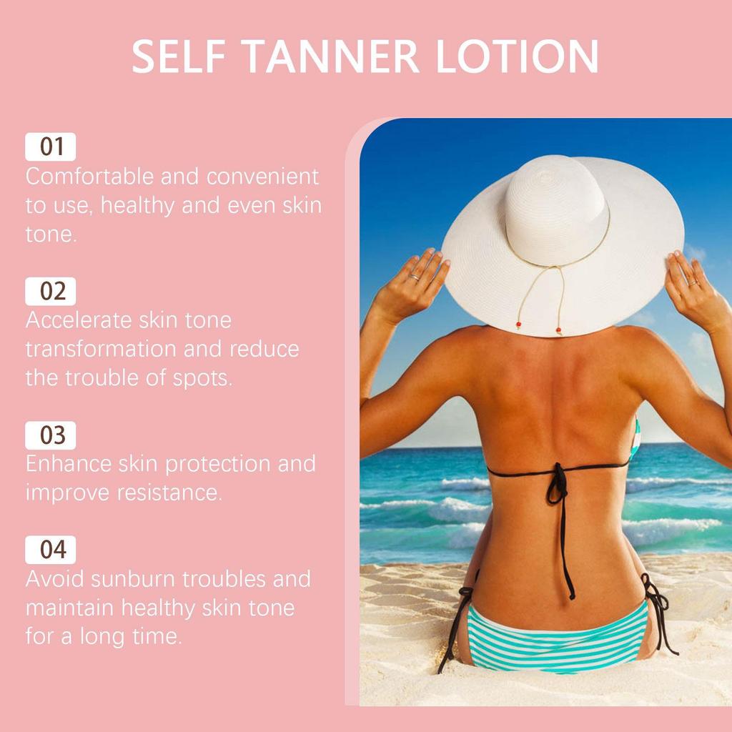 Even & Brightening Bronze Lotion for a Natural Summer Glow - Lightweight, Easy to Apply, & Smooth Texture