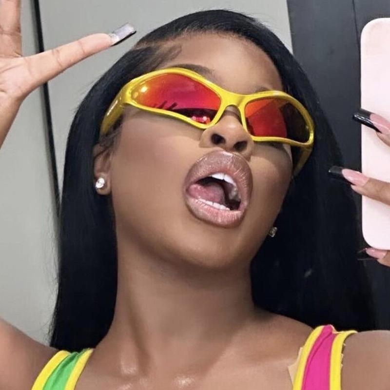 Vintage Y2K Round Sunglasses Women Men Special-Sheaped Sun Glasses Female Oval Eyewear  for Male Female Eyeglasses