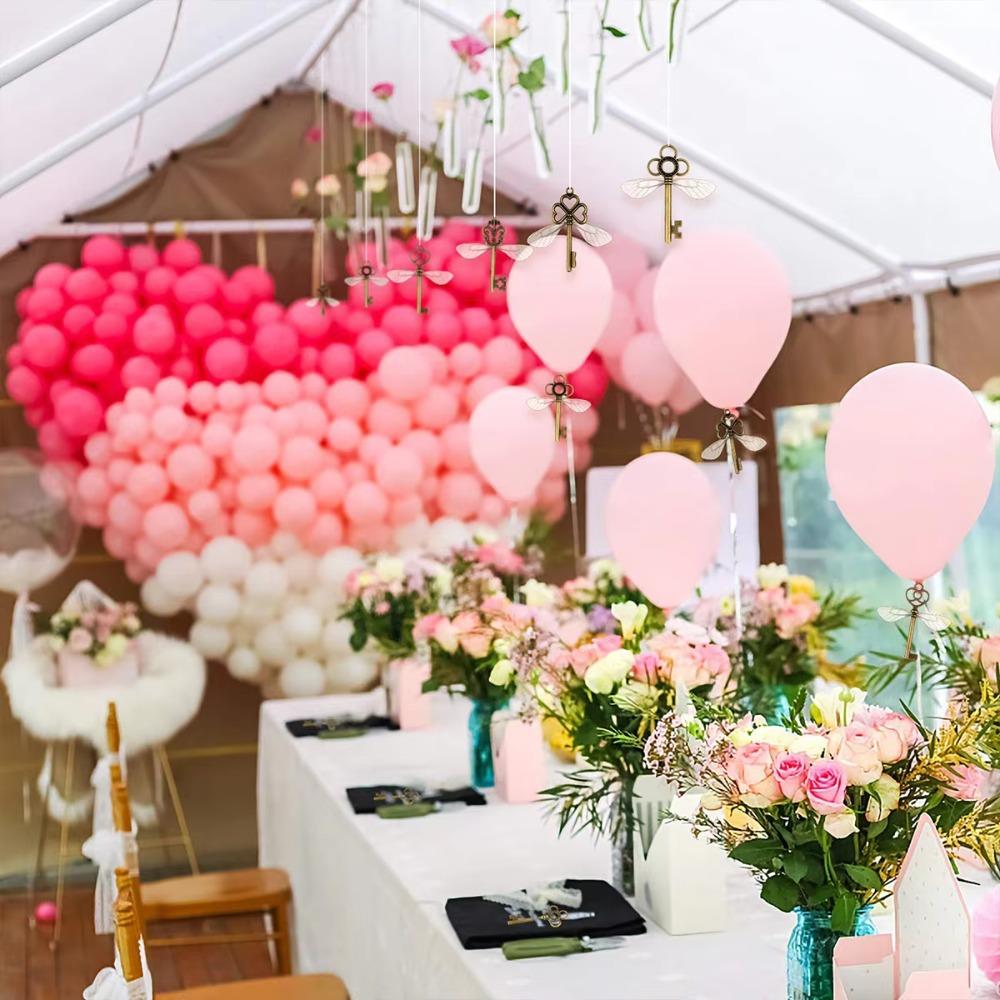 49pcs/set Realistic Skeleton Keys Dragonfly Pendant Set Christmas Tree Hanging Ornaments Gifts