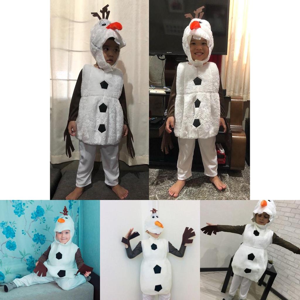 Bezauberndes Frozen Schneemann Olaf Cosplay Kostüm für Kinder Halloween Verkleidung