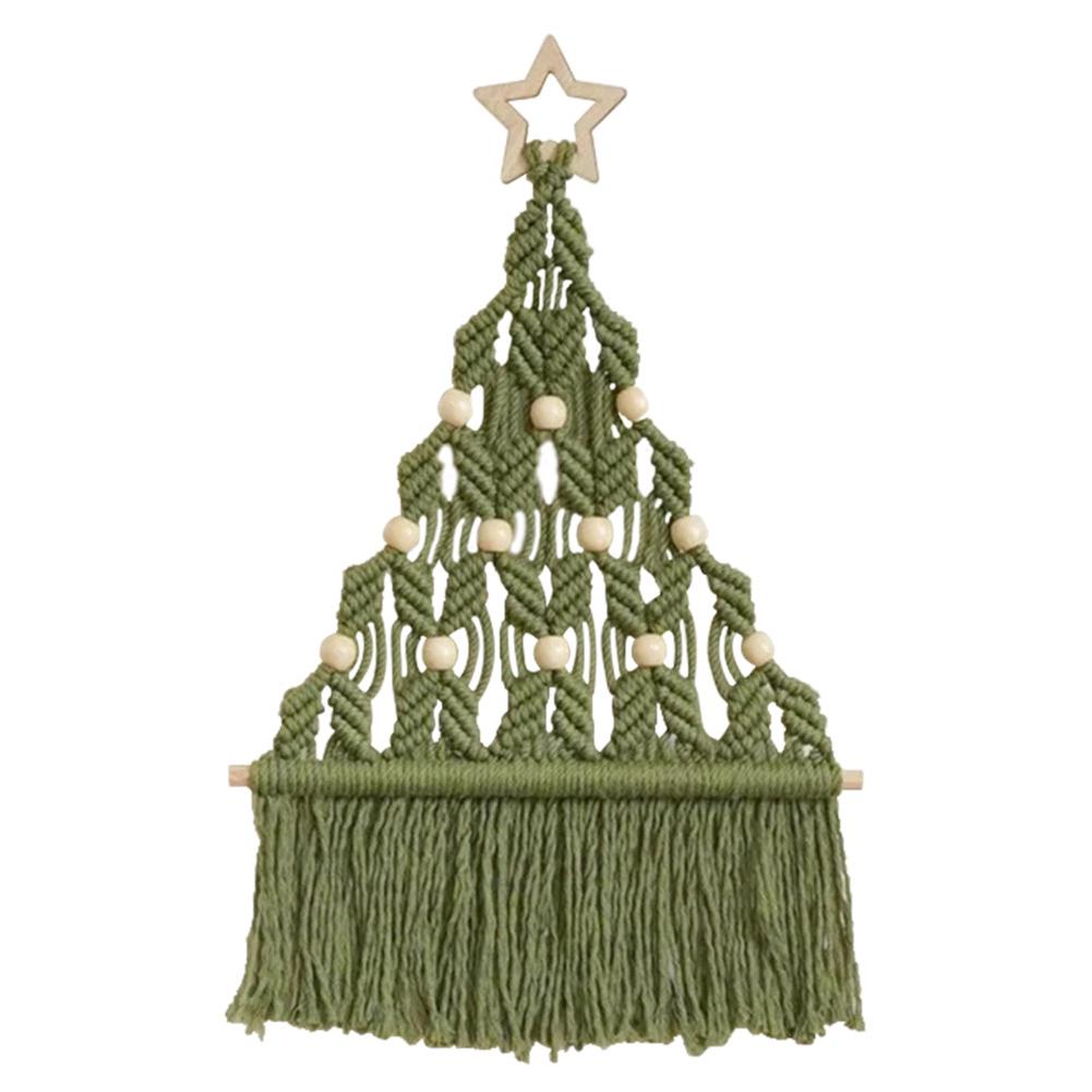 

Wall Hanging Art Woven Bohemian Home Decor Christmas Tree Hanging Decoration Christmas Present For Teen Girl Mom Military green26x37