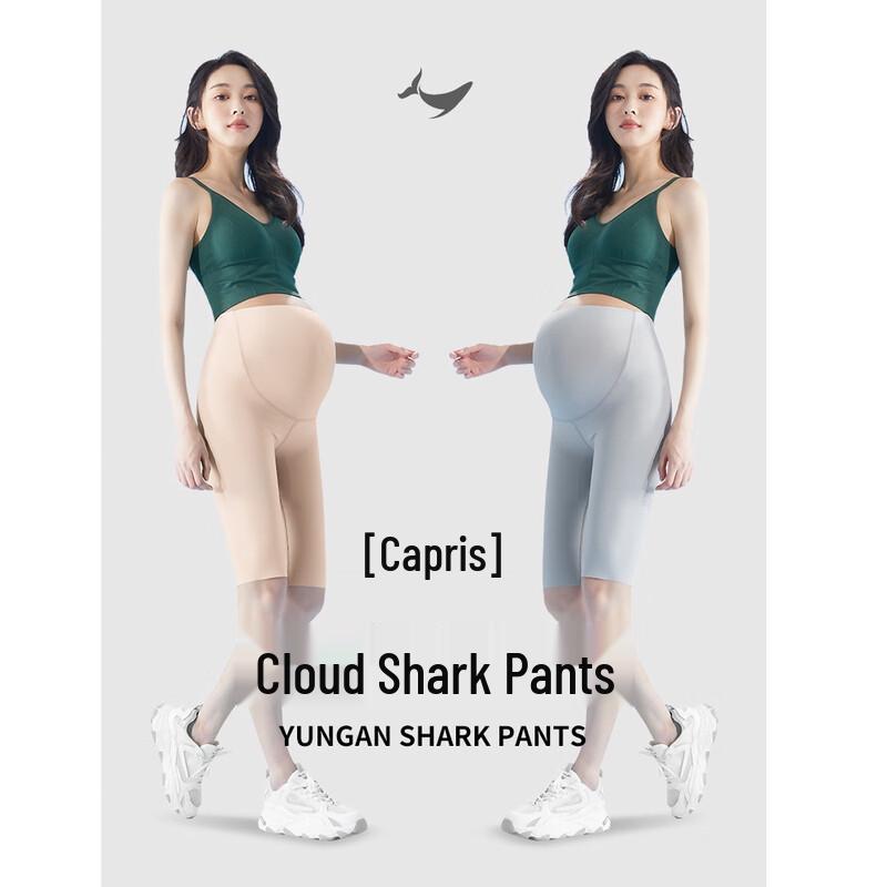 MODENGYUNMA Women's Maternity High-Waist Summer Shorts