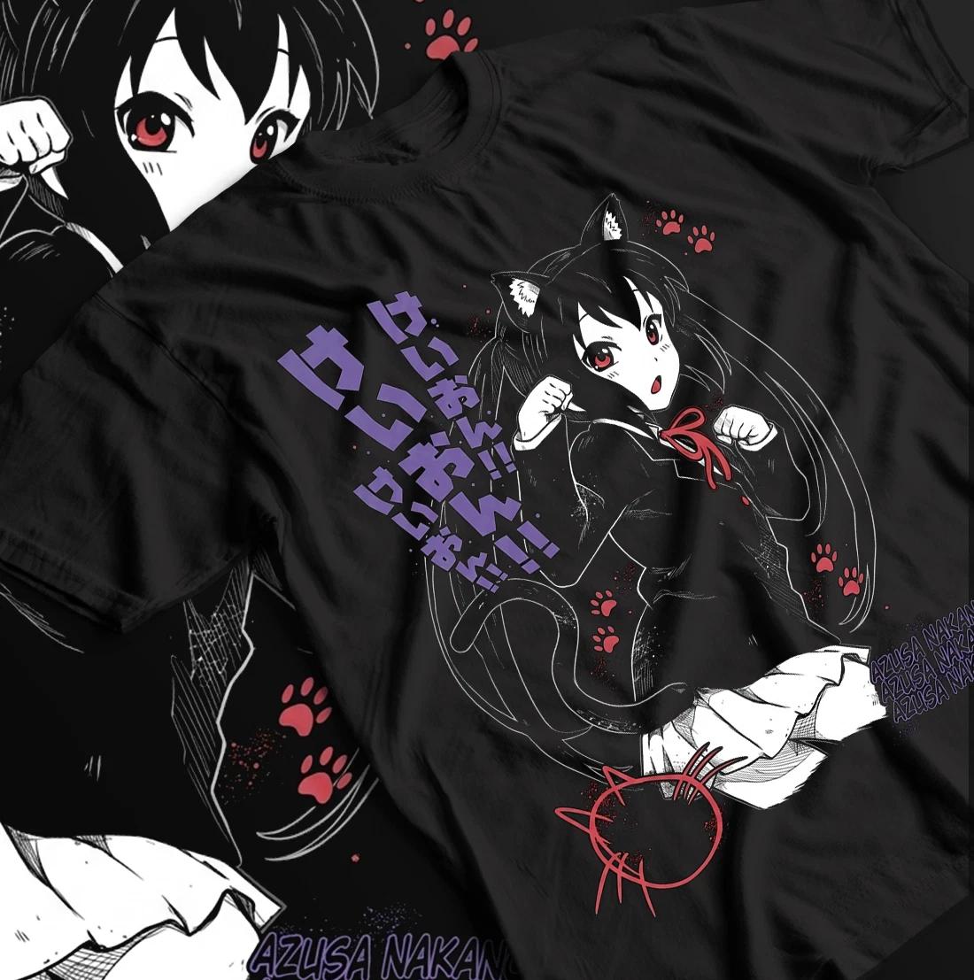 Azusa Nakano K-ON T-shirt Girl Japan Anime Unisex Gift Black T-Shirt All Size. XL
