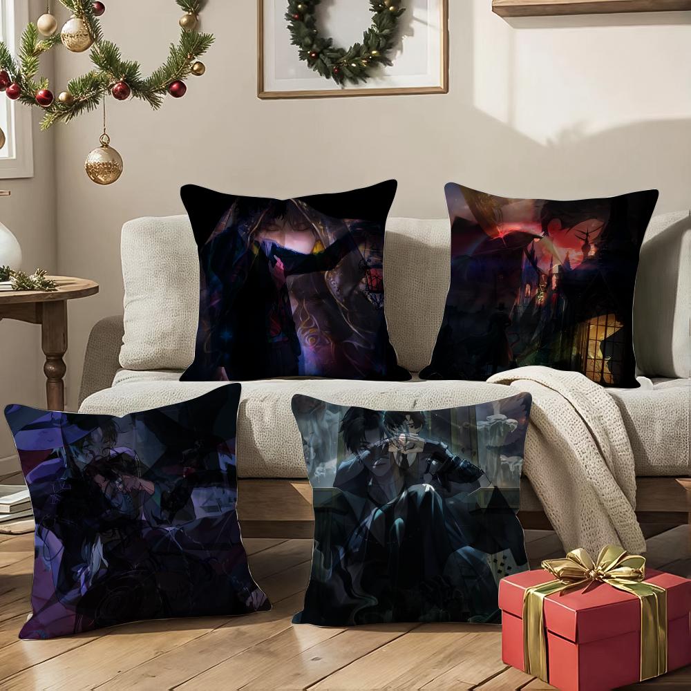 Lord Of Mysteries Anime Cushion Cover Pattern Printed Pillowcase For Living Room Sofa Cushion Cover & Bedroom Decor