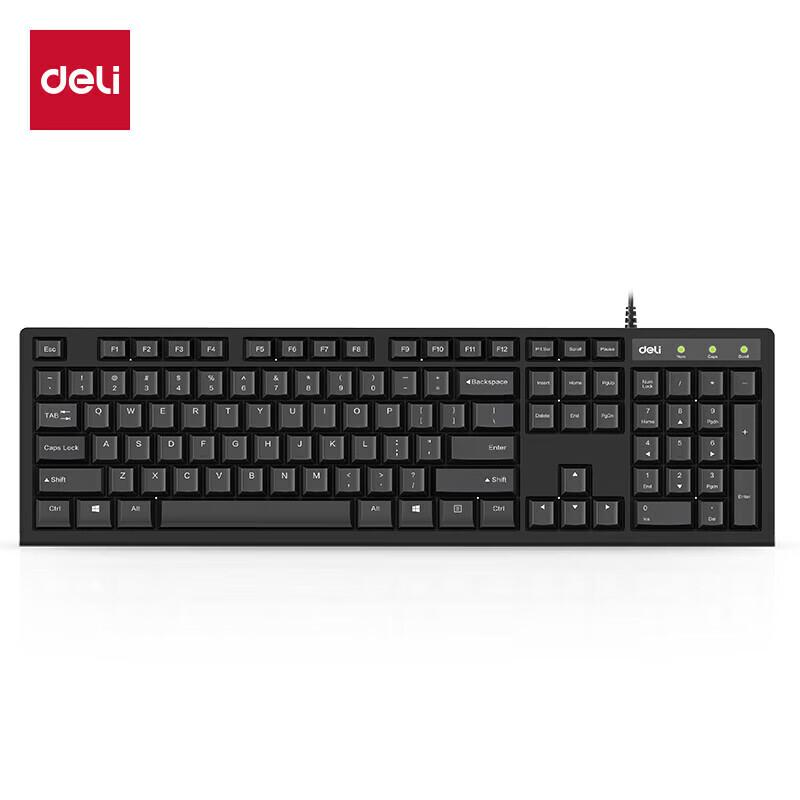 Deli 2168ES Wired Silent Slim Keyboard